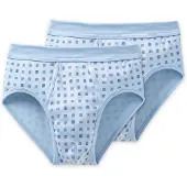 Schiesser Slip blauw / lichtblauw / zwart