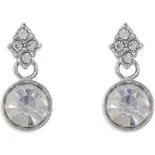 Behave - Oorbelhangers dames - Zilverkleur kristal - Elegant design