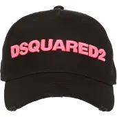 Dsquared2 roze geborduurd logo zwarte dop