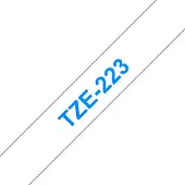 Brother Tape TZe-223 Blauw op wit (9 mm)