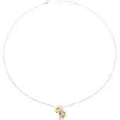 Orphelia Dames 925 Sterling Zilveren Ketting met Hanger - Zilver/Roze ZH-6039