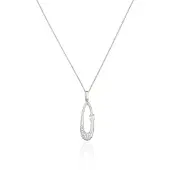 Orphelia Dames 925 Sterling Zilveren Ketting met Hanger - Zilver PEN-2082