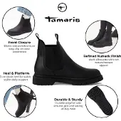 Tamaris Chelsea boots zwart