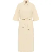 Dreimaster Overhemd jurk Dames lichtbeige