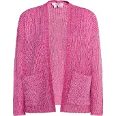 Mymo Gebreid vest 'Blonda' roze gemêleerd / wit