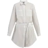 Dreimaster Jurk lichtblauw / goud / offwhite