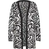 Mymo Gebreid vest zwart / wit