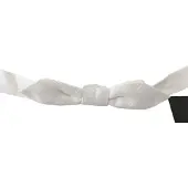 Dolce&Gabbana Wit 100% Zijde Slim verstelbare Hals Papillon Heren Stropdas