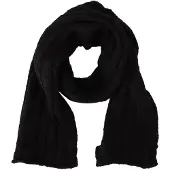 Dolce&Gabbana Black Virgin Wool gebreide Unisex Warmer Shawl Dames sjaal