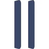 vidaXL Hoofdbord met randen 83x16x118/128 cm stof blauw