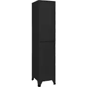 vidaXL Lockerkast 38x45x180 cm staal zwart