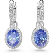Swarovski Oorbellen 'Una drop earrings' blauw / zilver / transparant