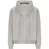 Palm Angels Embroidered Logo Grey Hoodie
