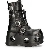 New rock metalen zwart lederen Neptuno gotische laarzen-373-S2
