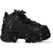 New rock Goth leren enkellaarzen-WALL106-S25
