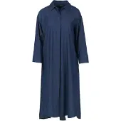 Conquista Indigo midi jurk met zijsplitten