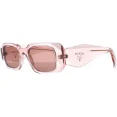 Prada PR17WS 19Q10D transparante perzik lichtbruine zonnebril