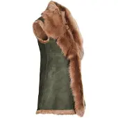 Infinity Leather Lange damesbodywarmer van Toscana-schapenvacht-Sorocaba