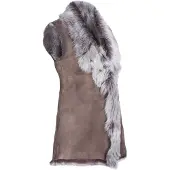 Infinity Leather Lange damesbodywarmer van Toscana-schapenvacht-Sorocaba