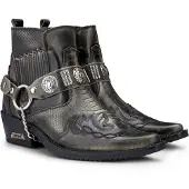 Infinity Leather Heren olijfkleurige slangenleer Winklepicker cowboy lederen enkellaarzen