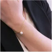 MYC Paris Crystal Pearl Armband - Imitatie Parel