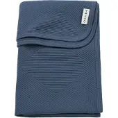 Meyco Baby Jacquard Ledikant Deken - Indigo - 100x150cm - 0.5 TOG