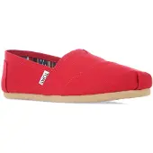 Toms Dames Classics Canvas Pumps in Rood