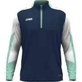 Jako Dynamic Trainingstrui 1/4-Zip Kids Donkerblauw Wit Lichtgroen