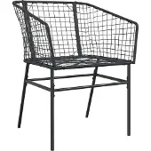 vidaXL 7-delige Tuinset poly rattan glas zwart