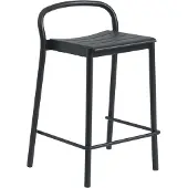 Muuto Linear Steel Counter Bar Stool Antracite Black | 65 cm
