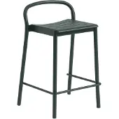 Muuto Linear Steel Counter Bar Stool Dark Green | 65 cm