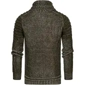 Rusty neal Chunky bikertrui met hoge kraag en hoge coltrui