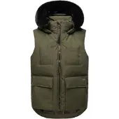 NAVAHOO Bodywarmer 'Zimthäschen XIV' olijfgroen