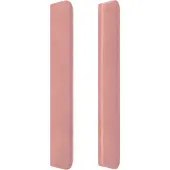 vidaXL Hoofdbord met randen 163x16x118/128 cm fluweel roze
