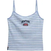 Superdry Athletic Essentials Cami Top Slanke Pasvorm Lichtblauw Grootte: 42