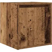 vidaXL Nachtkastje wandgemonteerd 38x34x40 cm oud houtkleurig