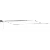 vidaXL Uitschuifbare luifel Rood en Wit 500 × 350 cm Stof en Aluminium