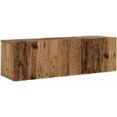 vidaXL Tv-wandkasten 6 st bewerkt hout oud houtkleurig