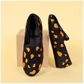 Hums Leopard suede loafer brown aw2001