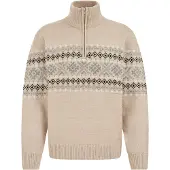 We fashion Trui beige / lichtgrijs / zwart / wit