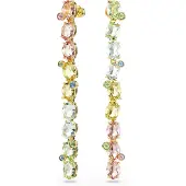 Swarovski Oorbellen 'Gema' goud / lichtgroen / pitaja roze / transparant