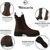 Tamaris Enkellaarsje chocoladebruin / donkerbruin