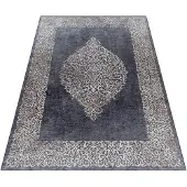Muratap Fiesta wasbaar vloerkleed laagpolig barok design grijs woonkamer