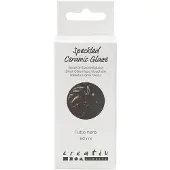 Creativ Company keramiek glazuur zwart spikkel 60ml voor hobby en kunst.