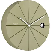 Karlsson wandklok destacado cuckoo olive green w. luxury green- Ø28cm