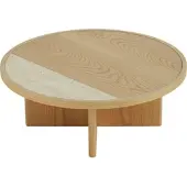 Livin24 Salontafel Maeva Ø80 cm naturel eiken