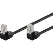 Goobay Patchk CAT5e F/UTP 2x90° bk 2,00m kabel