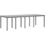 vidaXL Tuin Tafel Lichtgrijs 250 x 100 x 73 cm poly rattan