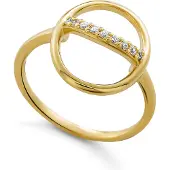 Orphelia 'Amaliada' Dames 925 Sterling Zilveren Ring - Goud ZR-7572