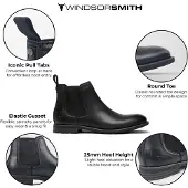 Windsor Smith Windsorsmith Zwart Leren Chelsea Enkellaarzen - Sergio